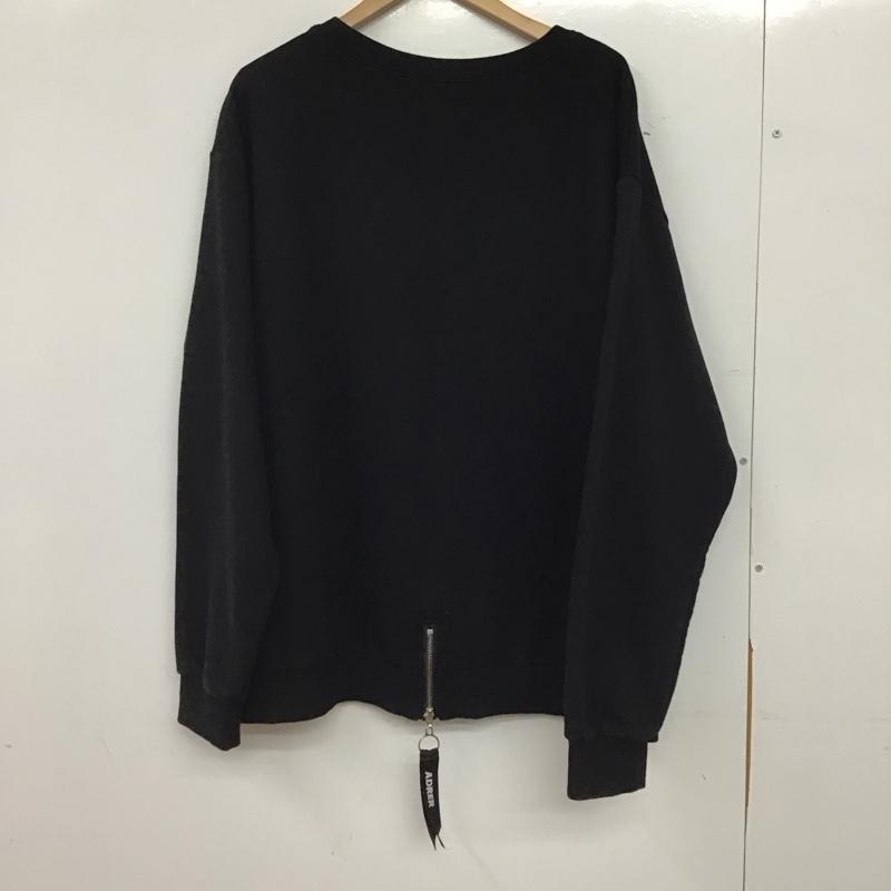 アドラー ADRER トレーナー 長袖 長袖トレーナー スウェット プルオーバー M ロゴ、文字 黒 / ブラック / black メンズ USED 古着 中古 10156949