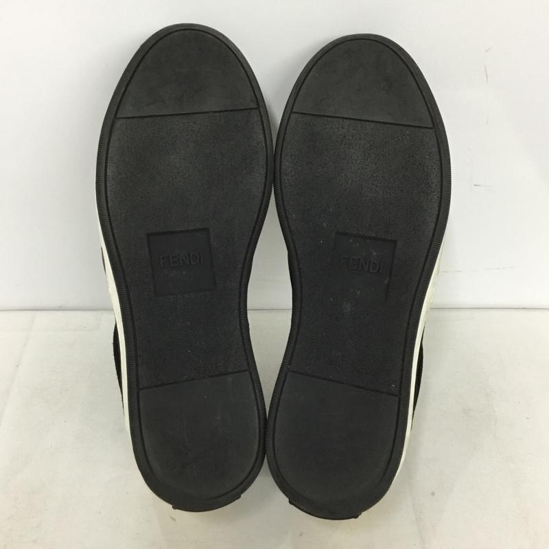 フェンディ FENDI スリッポン スリッポン 0904 モンスターバッグズアイスリッポン 7E スタッズ 無地 黒 / ブラック / black X 黄 / イエロー / yellow メンズ USED 古着 中古 10156950
