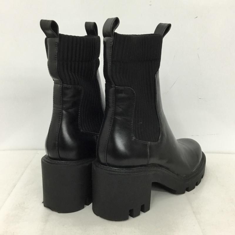 ザラ ZARA ブーツ ショートブーツ ヒール 39 無地 黒 / ブラック / black レディース USED 古着 中古 10156955