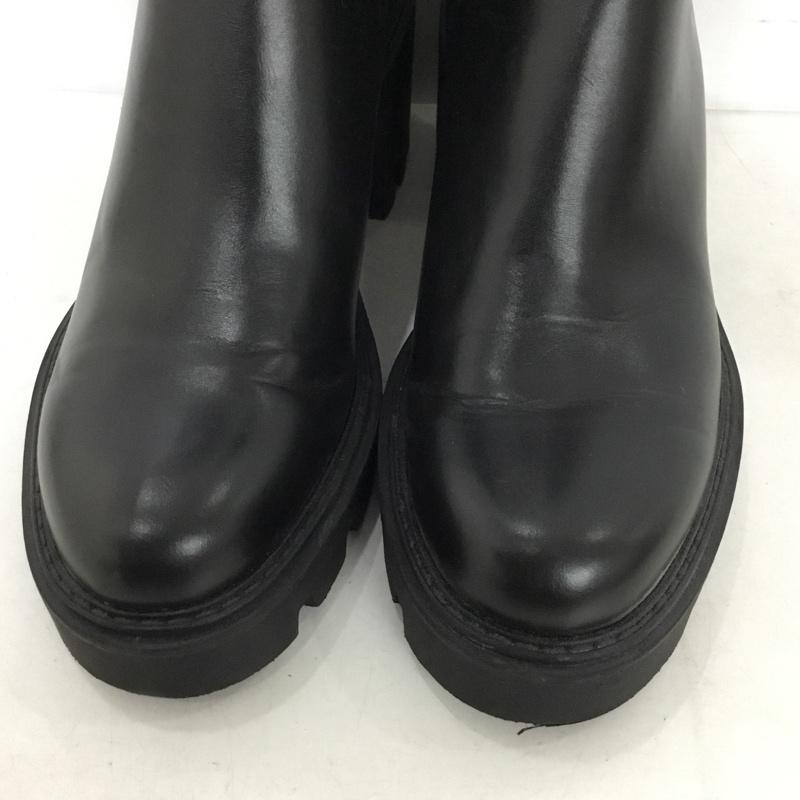 ザラ ZARA ブーツ ショートブーツ ヒール 39 無地 黒 / ブラック / black レディース USED 古着 中古 10156955