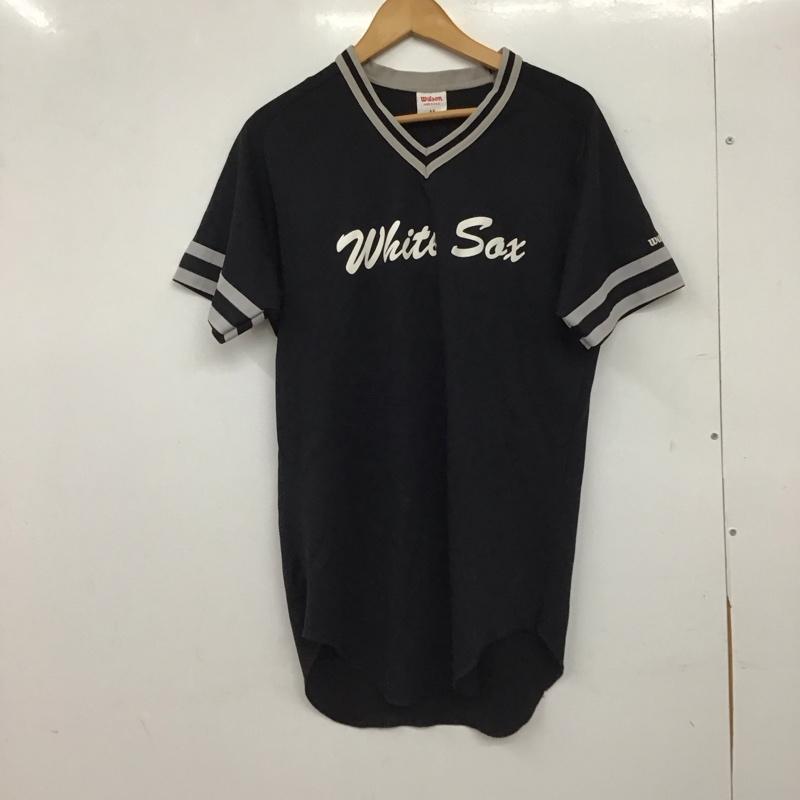 ウィルソン wilson Tシャツ 半袖 半袖カットソー プリントTシャツ Vネックカットソー M ロゴ、文字 黒 / ブラック / black メンズ USED 古着 中古 10156957