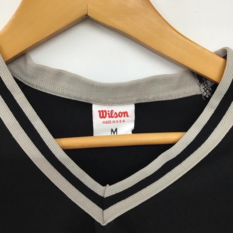 ウィルソン wilson Tシャツ 半袖 半袖カットソー プリントTシャツ Vネックカットソー M ロゴ、文字 黒 / ブラック / black メンズ USED 古着 中古 10156957
