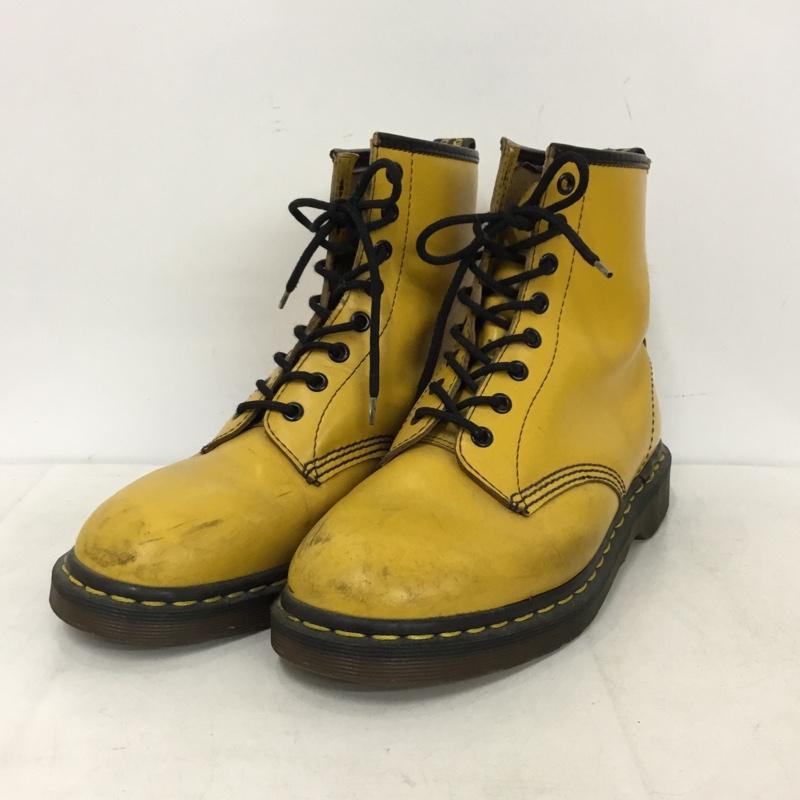 ドクターマーチン Dr.Martens ブーツ ショートブーツ 8ホールブーツ イングランド製 無地 黄 / イエロー / yellow メンズ USED 古着 中古 10156958
