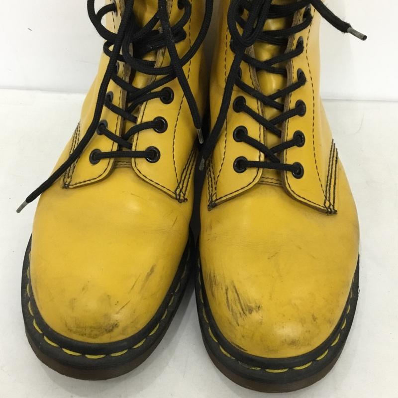 ドクターマーチン Dr.Martens ブーツ ショートブーツ 8ホールブーツ イングランド製 無地 黄 / イエロー / yellow メンズ USED 古着 中古 10156958
