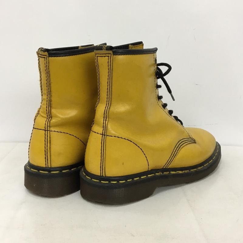 ドクターマーチン Dr.Martens ブーツ ショートブーツ 8ホールブーツ イングランド製 無地 黄 / イエロー / yellow メンズ USED 古着 中古 10156958