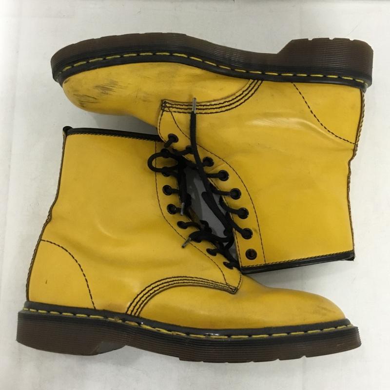 ドクターマーチン Dr.Martens ブーツ ショートブーツ 8ホールブーツ イングランド製 無地 黄 / イエロー / yellow メンズ USED 古着 中古 10156958