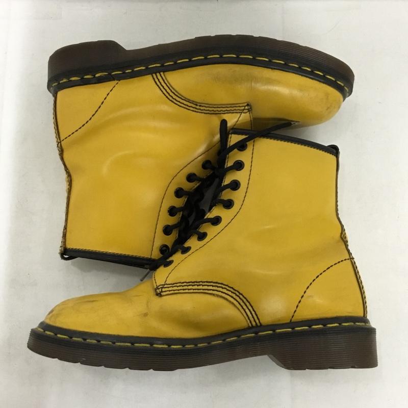 ドクターマーチン Dr.Martens ブーツ ショートブーツ 8ホールブーツ イングランド製 無地 黄 / イエロー / yellow メンズ USED 古着 中古 10156958