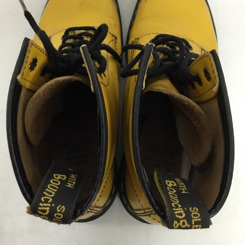 ドクターマーチン Dr.Martens ブーツ ショートブーツ 8ホールブーツ イングランド製 無地 黄 / イエロー / yellow メンズ USED 古着 中古 10156958