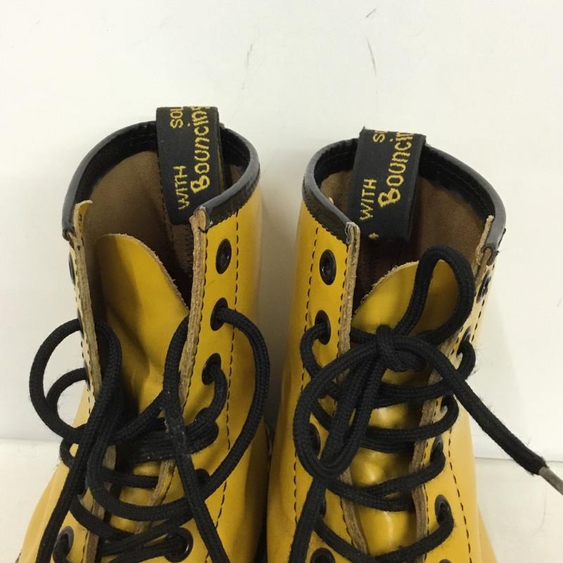 ドクターマーチン Dr.Martens ブーツ ショートブーツ 8ホールブーツ イングランド製 無地 黄 / イエロー / yellow メンズ USED 古着 中古 10156958