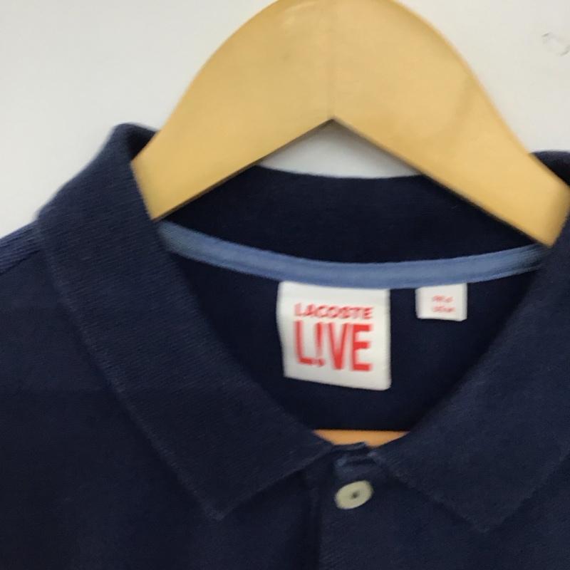 ラコステ ライブ LACOSTE L!VE ポロシャツ 半袖 半袖ポロシャツ カラーシャツ 半袖カットソー 4 ロゴ、文字 紺 / ネイビー / navy メンズ USED 古着 中古 10156959