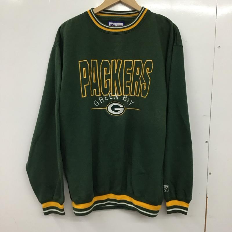 古着 USED トレーナー 長袖 長袖トレーナー スウェット クルーネック プルオーバー L ロゴ、文字 緑 / グリーン / green メンズ USED 古着 中古 10156960