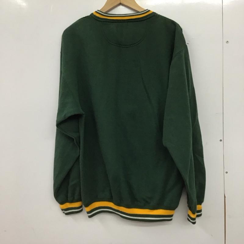 古着 USED トレーナー 長袖 長袖トレーナー スウェット クルーネック プルオーバー L ロゴ、文字 緑 / グリーン / green メンズ USED 古着 中古 10156960