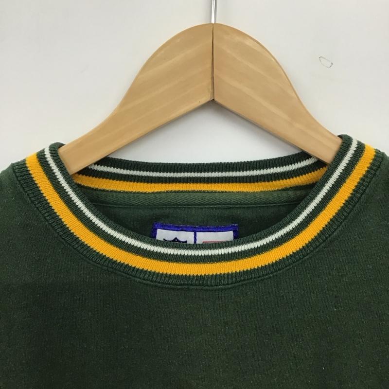 古着 USED トレーナー 長袖 長袖トレーナー スウェット クルーネック プルオーバー L ロゴ、文字 緑 / グリーン / green メンズ USED 古着 中古 10156960