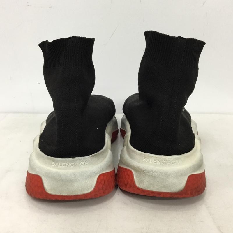 バレンシアガ BALENCIAGA スニーカー スニーカー スピードトレーナー ロゴ、文字 黒 / ブラック / black X 白 / ホワイト / white X 赤 / レッド / red メンズ USED 古着 中古 10156962