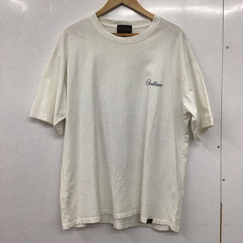 ペンドルトン PENDLETON Tシャツ 半袖 半袖カットソー プリントTシャツ クルーネックカットソー L ロゴ、文字 白 / ホワイト / white メンズ USED 古着 中古 10156964