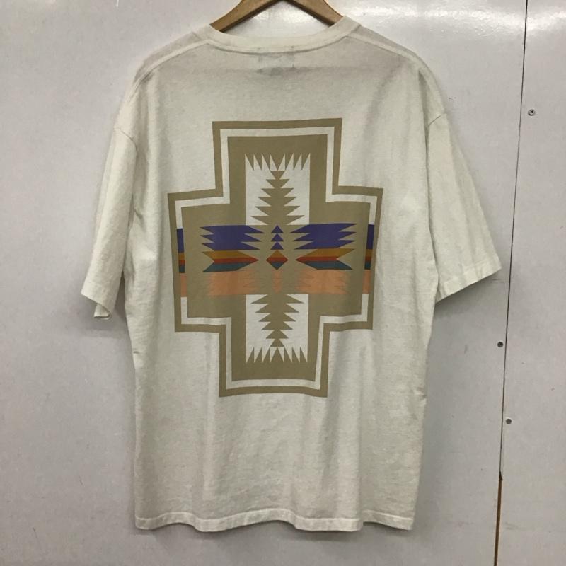 ペンドルトン PENDLETON Tシャツ 半袖 半袖カットソー プリントTシャツ クルーネックカットソー L ロゴ、文字 白 / ホワイト / white メンズ USED 古着 中古 10156964