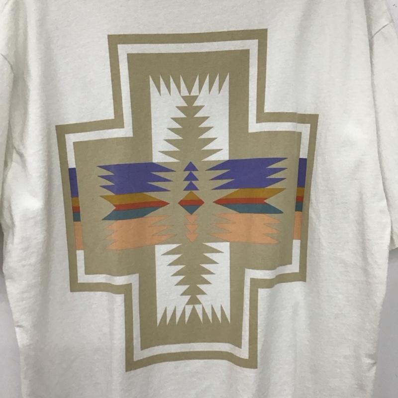 ペンドルトン PENDLETON Tシャツ 半袖 半袖カットソー プリントTシャツ クルーネックカットソー L ロゴ、文字 白 / ホワイト / white メンズ USED 古着 中古 10156964