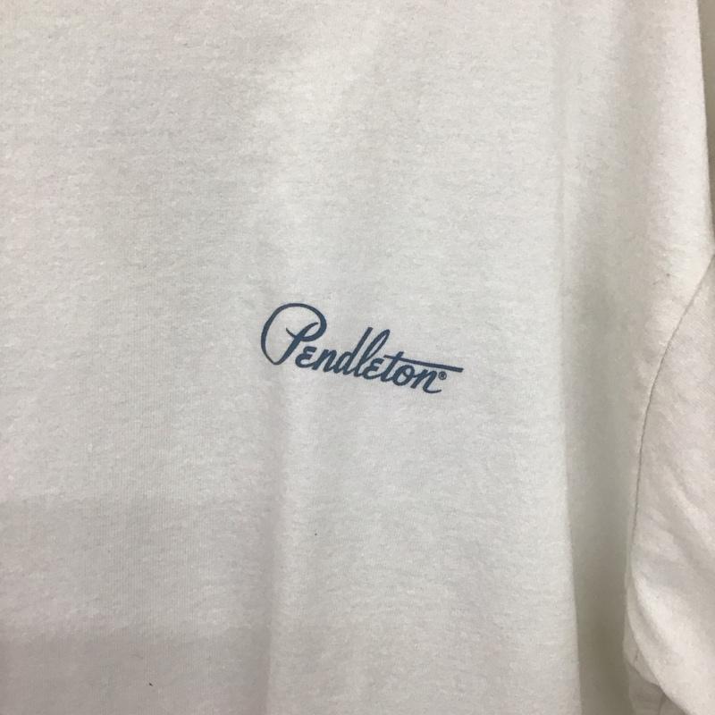 ペンドルトン PENDLETON Tシャツ 半袖 半袖カットソー プリントTシャツ クルーネックカットソー L ロゴ、文字 白 / ホワイト / white メンズ USED 古着 中古 10156964