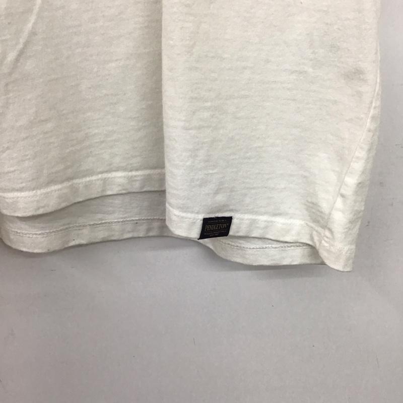 ペンドルトン PENDLETON Tシャツ 半袖 半袖カットソー プリントTシャツ クルーネックカットソー L ロゴ、文字 白 / ホワイト / white メンズ USED 古着 中古 10156964