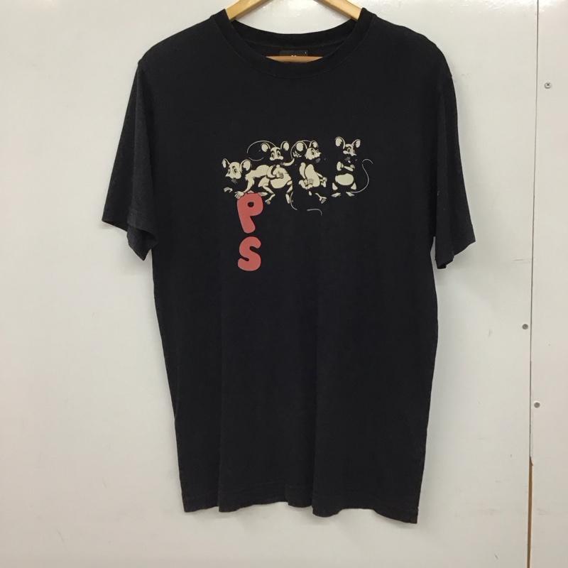 ポールスミス Paul Smith Tシャツ 半袖 半袖カットソー プリントTシャツ クルーネックカットソー L プリント 黒 / ブラック / black メンズ USED 古着 中古 10156966