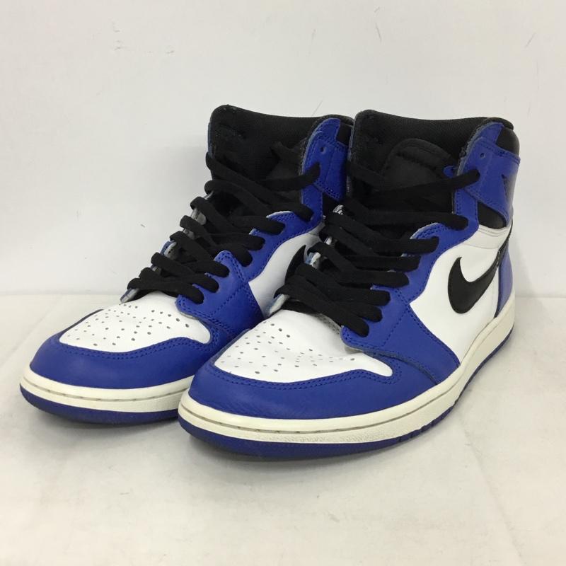 ナイキ NIKE スニーカー スニーカー 555088-403 AIR JORDAN 1 RETRO HIGH OG 28.5cm 28.5cm ロゴ、文字 白 / ホワイト / white X 黒 / ブラック / black X 青 / ブルー / blue メンズ USED 古着 中古 10156969