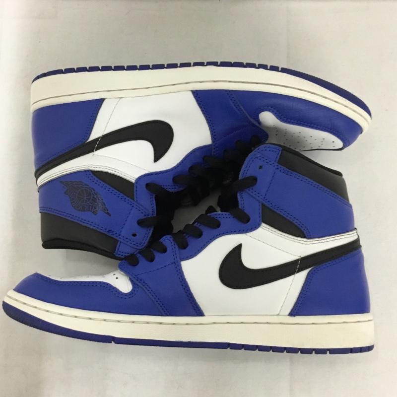 ナイキ NIKE スニーカー スニーカー 555088-403 AIR JORDAN 1 RETRO HIGH OG 28.5cm 28.5cm ロゴ、文字 白 / ホワイト / white X 黒 / ブラック / black X 青 / ブルー / blue メンズ USED 古着 中古 10156969