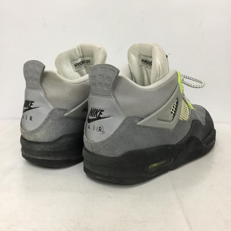 ナイキ NIKE スニーカー スニーカー CT5342-007 AIR JORDAN 4 RETRO SE 28cm 28.0cm ロゴ、文字 黒 / ブラック / black X 灰 / グレー / gray X ダークグレー / ダークグレー / X 黄緑 / イエローグリーン / メンズ USED 古着 中古 10156972