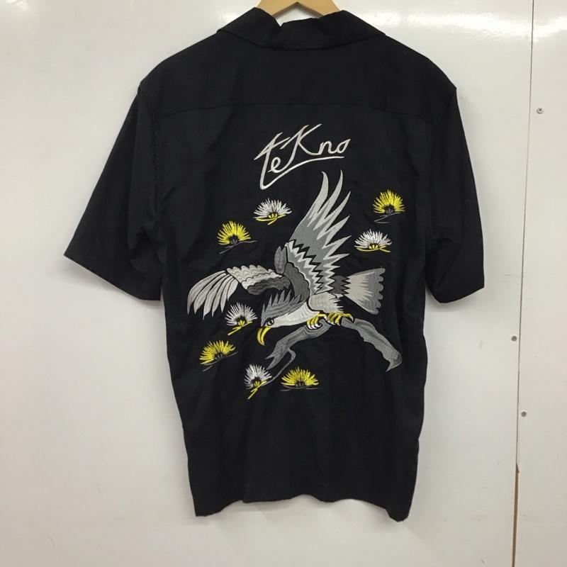 ディーゼル DIESEL シャツ、ブラウス 半袖 半袖シャツ 刺繍シャツ L 刺繍 黒 / ブラック / black メンズ USED 古着 中古 10156977