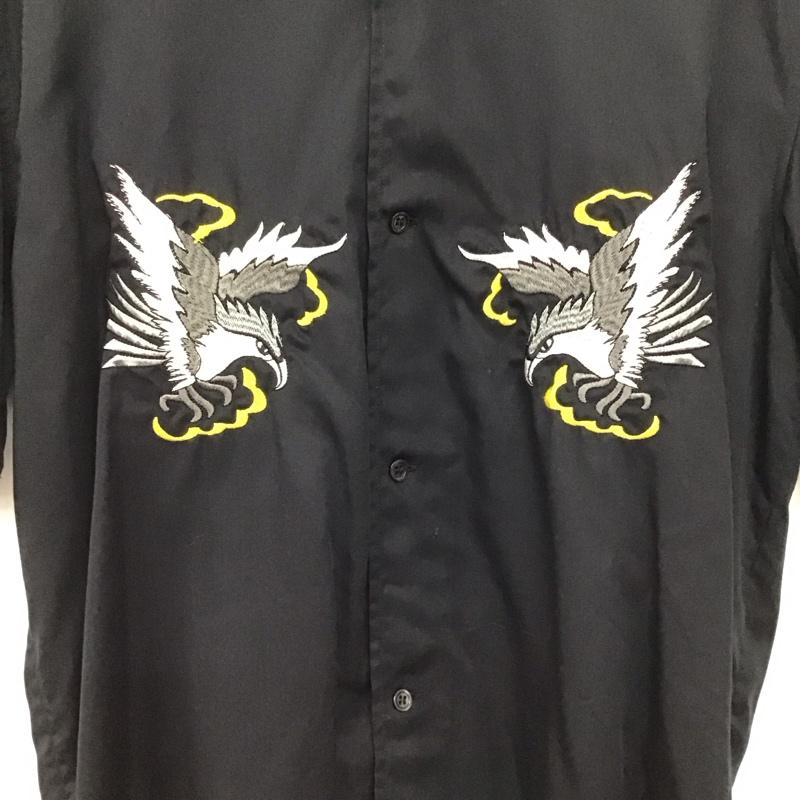 ディーゼル DIESEL シャツ、ブラウス 半袖 半袖シャツ 刺繍シャツ L 刺繍 黒 / ブラック / black メンズ USED 古着 中古 10156977