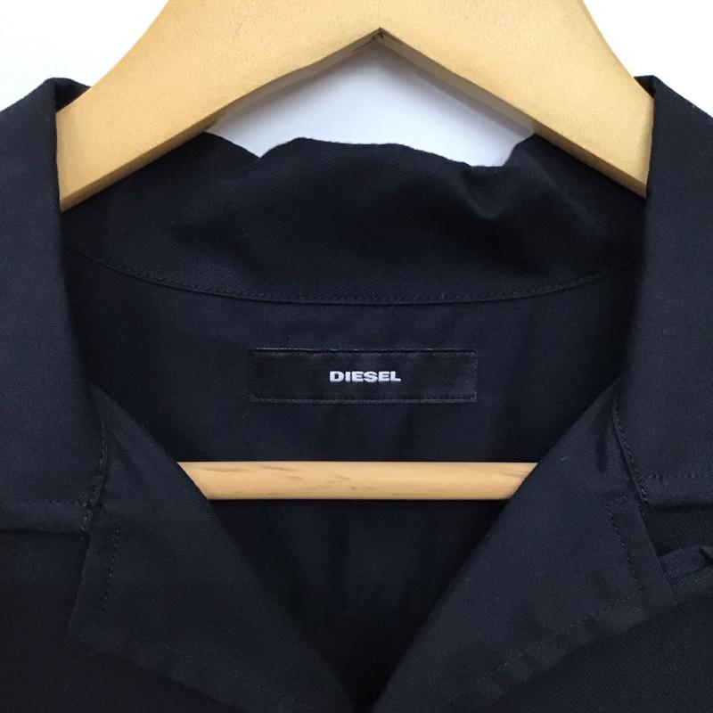 ディーゼル DIESEL シャツ、ブラウス 半袖 半袖シャツ 刺繍シャツ L 刺繍 黒 / ブラック / black メンズ USED 古着 中古 10156977