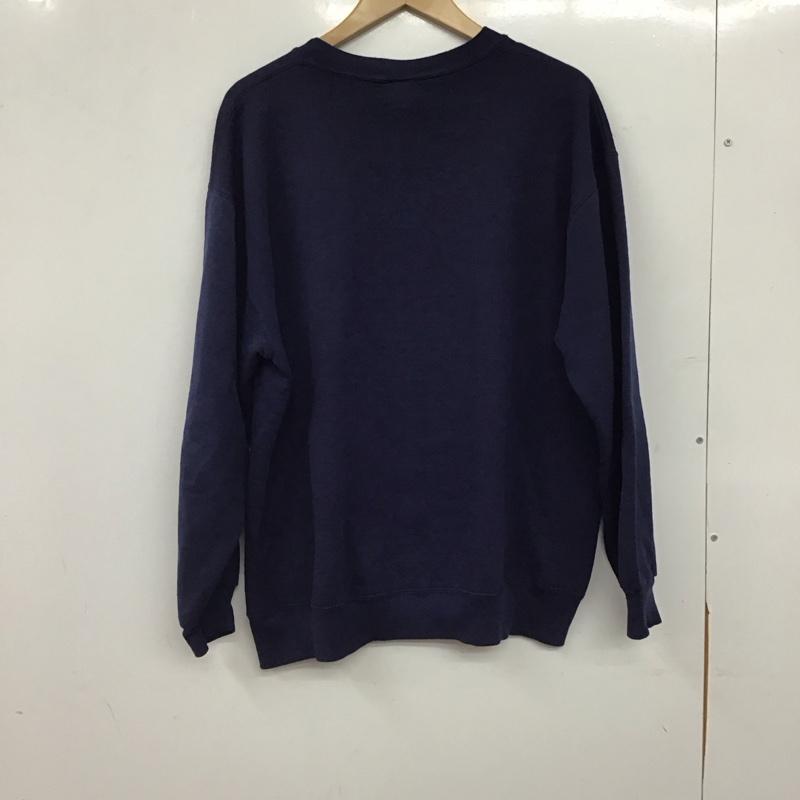 ラッセル RUSSELL トレーナー 長袖 長袖トレーナー スウェット クルーネック プルオーバー XXL 無地 紺 / ネイビー / navy メンズ USED 古着 中古 10156980