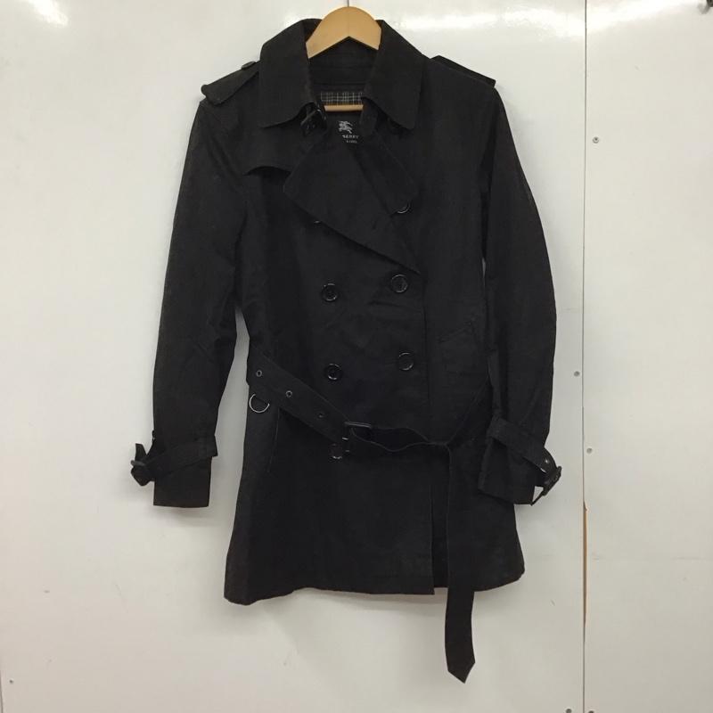 バーバリーブラックレーベル BURBERRY BLACK LABEL ジャケット、上着 ジャンパー、ブルゾン アウター ダブル コート S 無地 黒 / ブラック / black メンズ USED 古着 中古 10156981