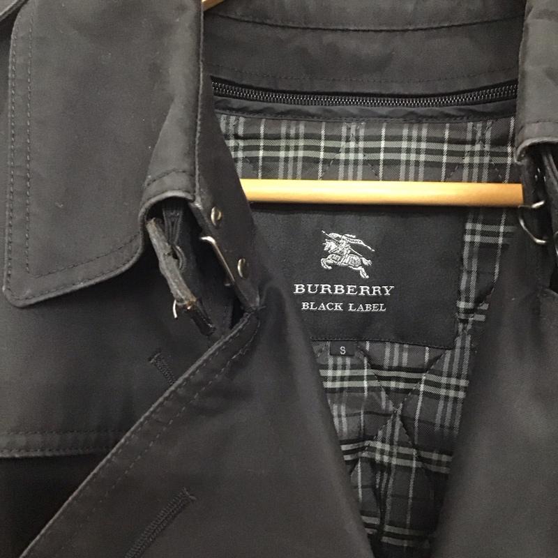 バーバリーブラックレーベル BURBERRY BLACK LABEL ジャケット、上着 ジャンパー、ブルゾン アウター ダブル コート S 無地 黒 / ブラック / black メンズ USED 古着 中古 10156981