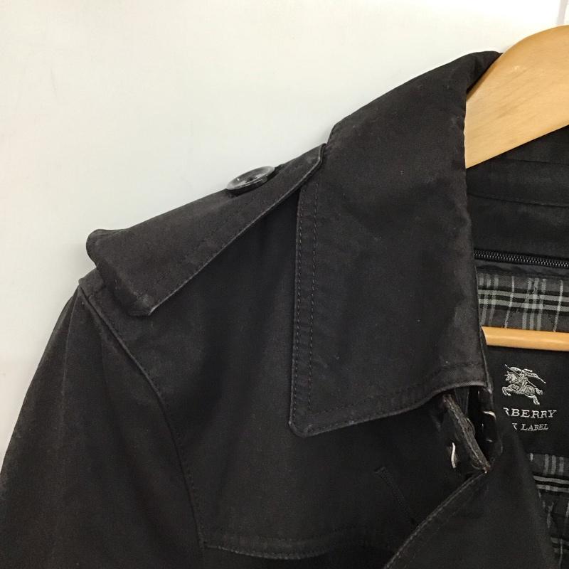 バーバリーブラックレーベル BURBERRY BLACK LABEL ジャケット、上着 ジャンパー、ブルゾン アウター ダブル コート S 無地 黒 / ブラック / black メンズ USED 古着 中古 10156981