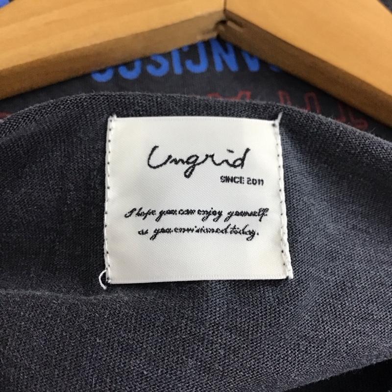 アングリッド Ungrid Tシャツ 半袖 半袖カットソー プリントTシャツ クルーネックカットソー FREE プリント ダークグレー / ダークグレー / レディース USED 古着 中古 10156983