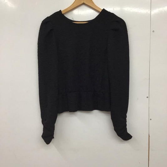 アズールバイマウジー AZUL BY MOUSSY カットソー 長袖 長袖カットソー 無地カットソー クルーネック FREE 総柄 黒 / ブラック / black レディース USED 古着 中古 10156985