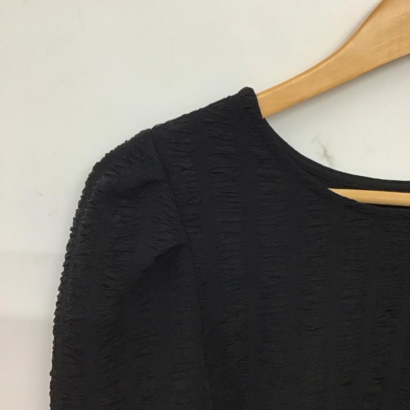 アズールバイマウジー AZUL BY MOUSSY カットソー 長袖 長袖カットソー 無地カットソー クルーネック FREE 総柄 黒 / ブラック / black レディース USED 古着 中古 10156985