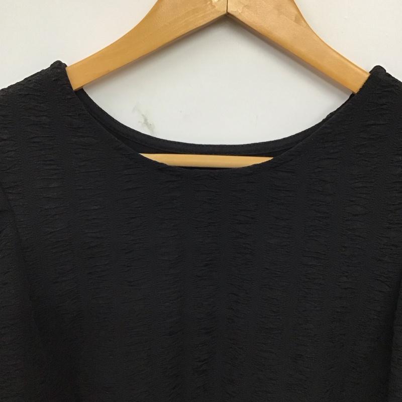 アズールバイマウジー AZUL BY MOUSSY カットソー 長袖 長袖カットソー 無地カットソー クルーネック FREE 総柄 黒 / ブラック / black レディース USED 古着 中古 10156985