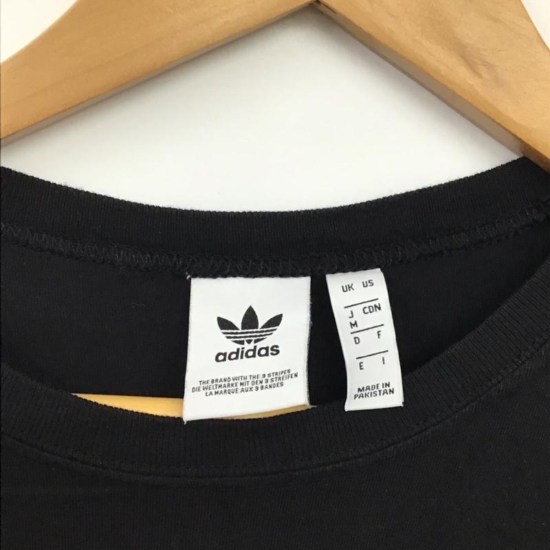 アディダス adidas Tシャツ 長袖 半袖カットソー プリントTシャツ クルーネックカットソー M プリント 黒 / ブラック / black レディース USED 古着 中古 10156990