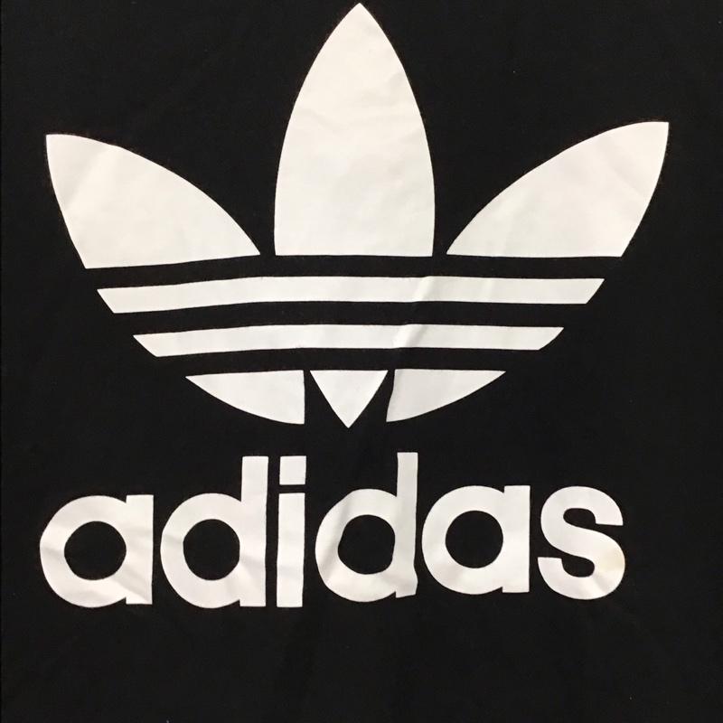 アディダス adidas Tシャツ 長袖 半袖カットソー プリントTシャツ クルーネックカットソー M プリント 黒 / ブラック / black レディース USED 古着 中古 10156990