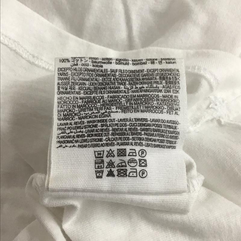 ザラ ZARA Tシャツ 半袖 半袖カットソー プリントTシャツ クルーネックカットソー M ロゴ、文字 白 / ホワイト / white レディース USED 古着 中古 10156992