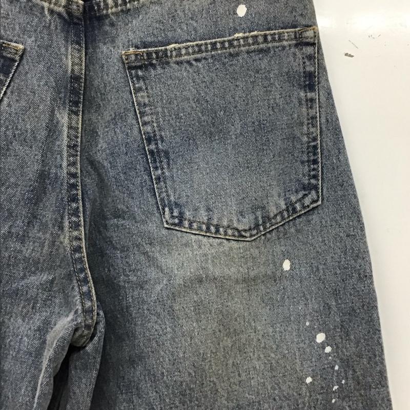 ジーナシス JEANASIS パンツ デニム、ジーンズ デニムパンツ ワイドパンツ カジュアルパンツ S ダメージ加工 インディゴ / インディゴ / Indigo レディース USED 古着 中古 10156993