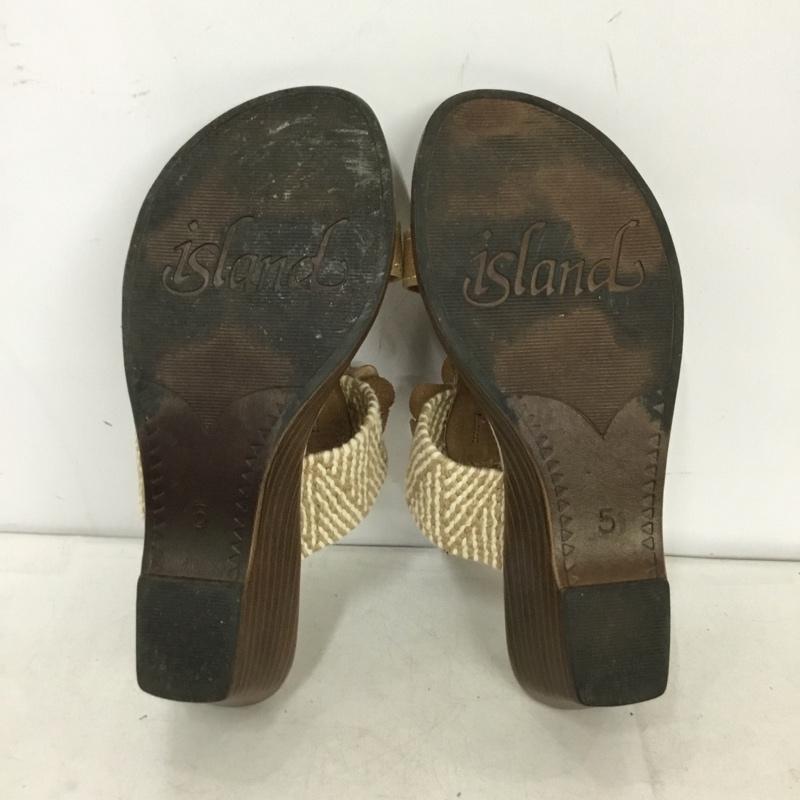アイランドスリッパ ISLAND SLIPPER サンダル サンダル 花モチーフ  ベージュ / ベージュ / beige レディース USED 古着 中古 10156994