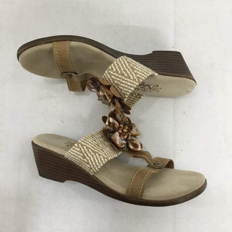 アイランドスリッパ ISLAND SLIPPER サンダル サンダル 花モチーフ  ベージュ / ベージュ / beige レディース USED 古着 中古 10156994