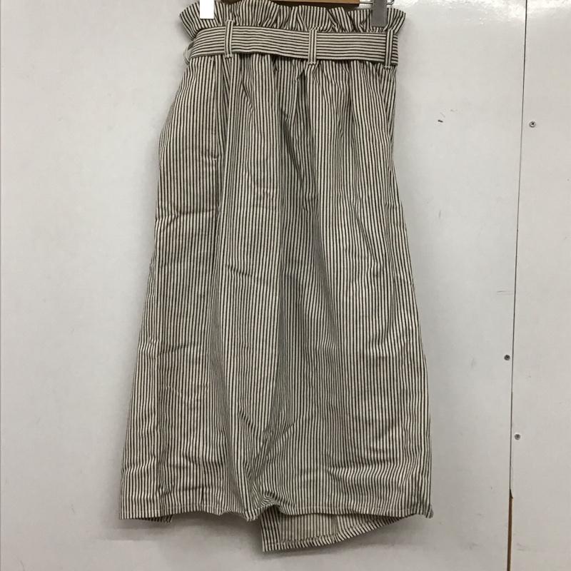 ページボーイ PAGEBOY スカート ロングスカート ロングスカート 巻きスカート FREE ストライプ アイボリー / アイボリー / X 黒 / ブラック / black レディース USED 古着 中古 10156995