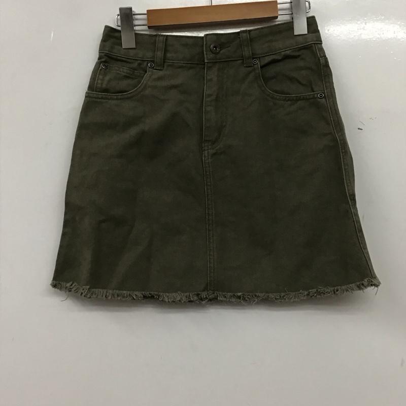 ヘザー Heather スカート ミニスカート ミニスカート タイトスカート 0 無地 カーキ / カーキ / khaki レディース USED 古着 中古 10156996