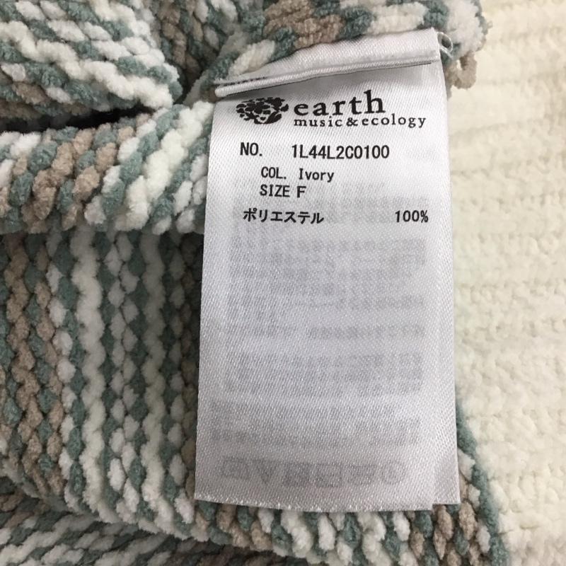 アースミュージックアンドエコロジー earth music&ecology ニット、セーター 長袖 長袖ニット セーター FREE ボーダー柄 アイボリー / アイボリー / レディース USED 古着 中古 10157009
