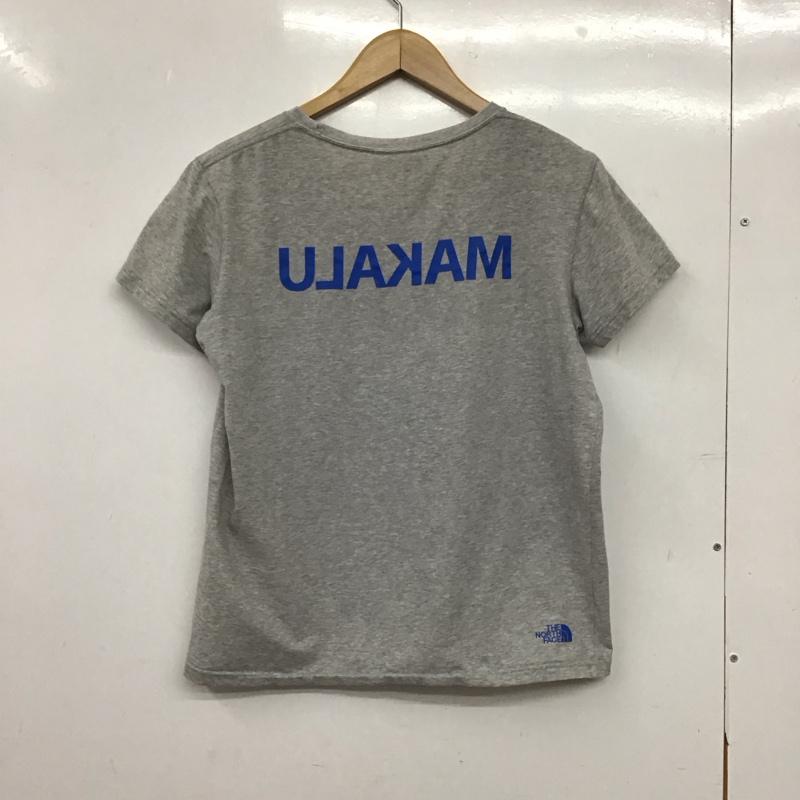 ザノースフェイス THE NORTH FACE Tシャツ 半袖 半袖カットソー プリントTシャツ クルーネックカットソー L ロゴ、文字 灰 / グレー / gray レディース USED 古着 中古 10157010