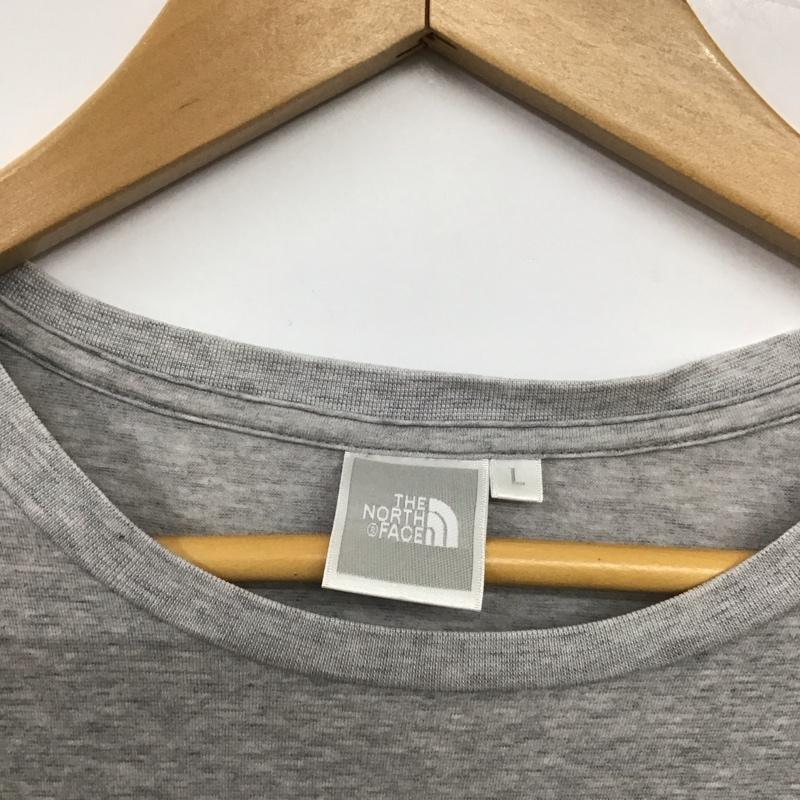 ザノースフェイス THE NORTH FACE Tシャツ 半袖 半袖カットソー プリントTシャツ クルーネックカットソー L ロゴ、文字 灰 / グレー / gray レディース USED 古着 中古 10157010