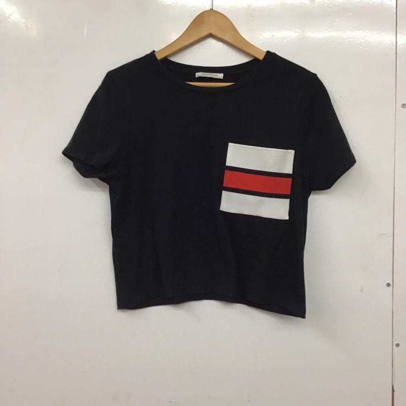 ザラ ZARA TRAFALUC Tシャツ 半袖 半袖カットソー 無地Tシャツ クルーネックカットソー L 無地 黒 / ブラック / black レディース USED 古着 中古 10157012